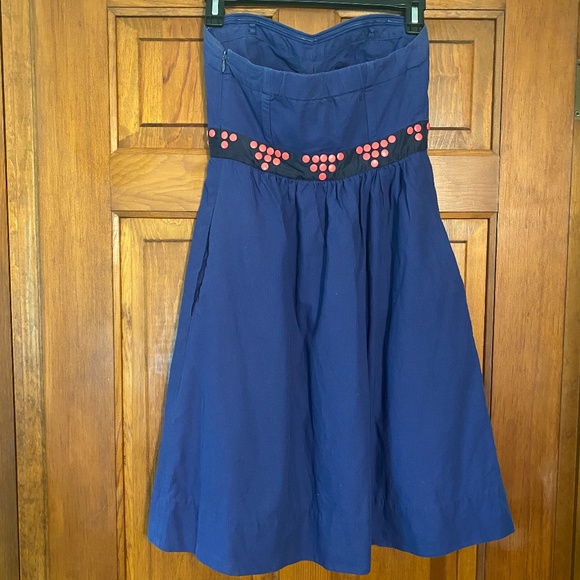 Anthropologie Floreat Fairy Cake Strapless Dress 0 - Picture 4 of 11